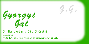 gyorgyi gal business card