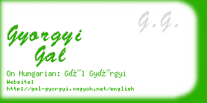 gyorgyi gal business card